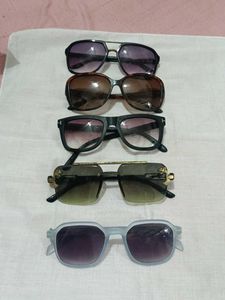 Assorted Sunglasses Lot sat of five , with 3laer c
