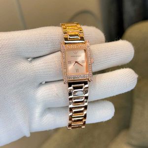 Rose Gold Crystal Embellished Watch