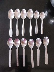 Set of 12 Stainless Steel Spoons
