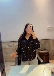 Stylish Black Shirt with rinestones work