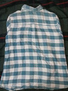 Blue &amp; White Checked Shirt