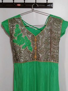 Elegant Green Anarkali Gown