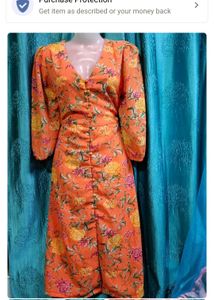 Floral Print Midi Dress( no lace)