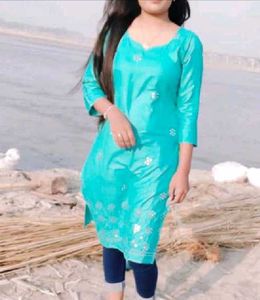 kurti Sea green colour