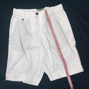 Classic White Lyocell Shorts