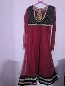 Anarkali Maroon Gown Without Pant