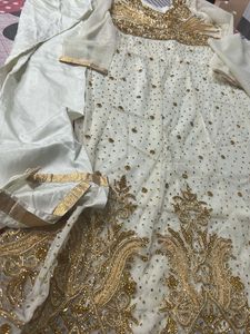 Elegant Embroidered Anarkali suit with legging and