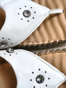 Scholl Women Beige White Printed Flats