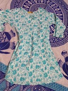 Beautiful Blue Floral Kurta