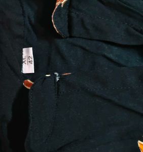 Black Kurta Printed Design