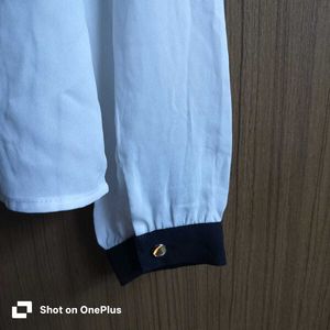 Chic White Blouse with Bow Detail