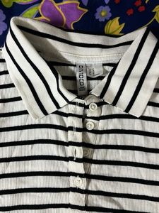 Chic Striped Polo Shirt