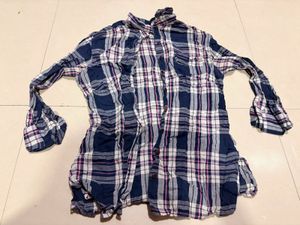 Stylish Plaid Long Sleeve Tunic Shirt