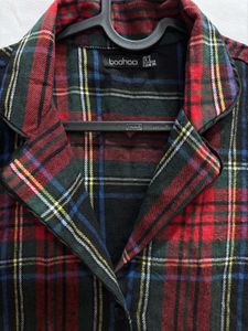Boohoo Plaid Short Sleeve Shirt