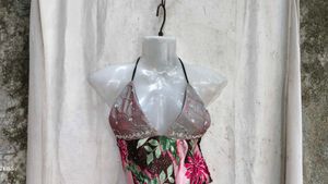 39. Boho Floral Halter Neck Blouse