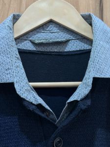 Crocodile Imported Navy Blue Long Sleeve Pullover