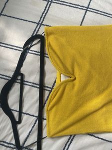 Yellow Bodycon Mini Dress