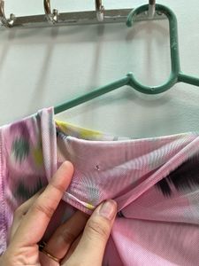 Pink Tie-Dye Ruched Tank Top