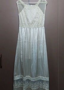 UK brand full length satin lace gown