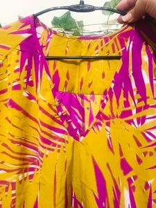 Pink &amp; Yellow Burst Top