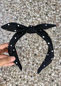 Black Polka Dot Headband
