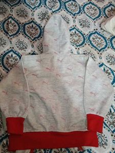 Kids Grey Zip-Up Hoodie