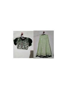 Sequined Blouse & Skirt Set