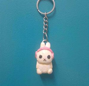 Miffy with headband Handmade keychain