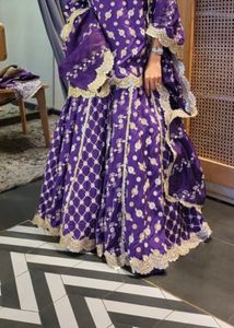 Stunning Purple Embroidered Lehenga Choli