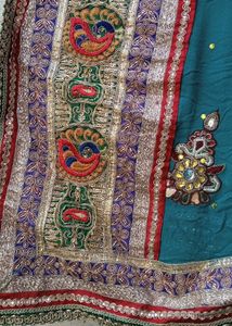 Royal Teal green Saree &amp; Blouse Set