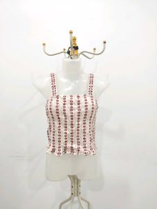American Eagle Chic Smocked Crop Top