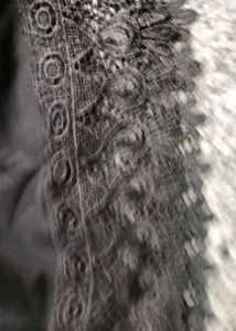 Black Abaya Dress with Sequin Detail