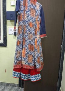 Vibrant Printed Anarkali Kurta