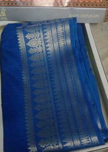 Premium Crepe silk saree-Dark Peacock blue