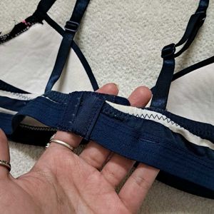 Y2k Vintage Striped &amp; Polka Dot Bra