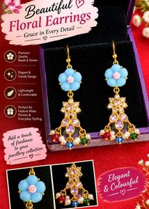 Beautiful Floral Hanging Earrings✨️✨️