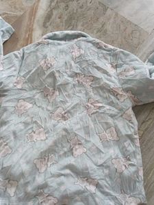 Cozy Blue Cloud Print Pajama Top