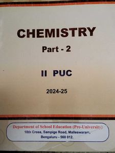 chemistry part 1 and 2 textbooks for second PUC