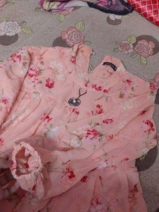 Pink Floral Kurta
