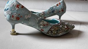 Embellished Pointed Toe Heels