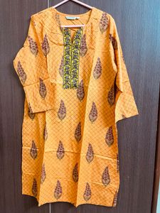 beautiful orange max brand kurti for sale