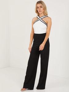 Chic Black and White jumpsuit ( no belt)