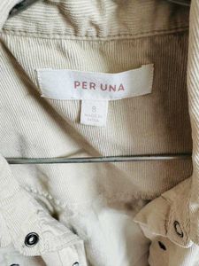 corduroy Cream Button-Up Long Sleeve Shirt