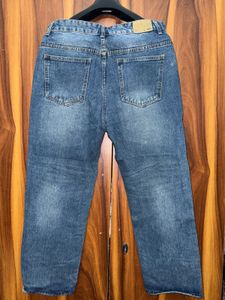 Rich Look Blue Denim Cropped Jeans