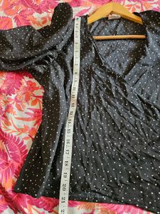 Polka Dot Wrap Top