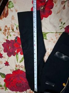 Stylish Black Blazer with Gold Trim