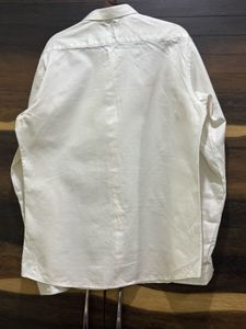 Cream color shiny suit shirt