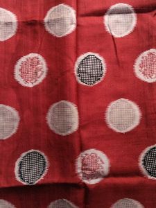 Red Polka Pure silk saree