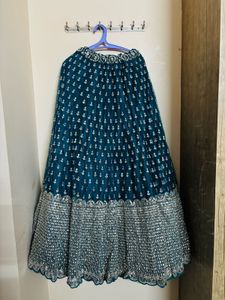 clearance Elegant Teal mirror work all over