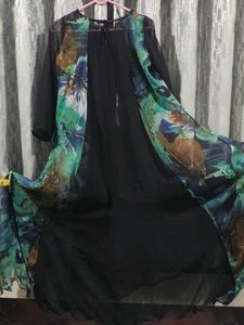 Elegant Black Floral Dress